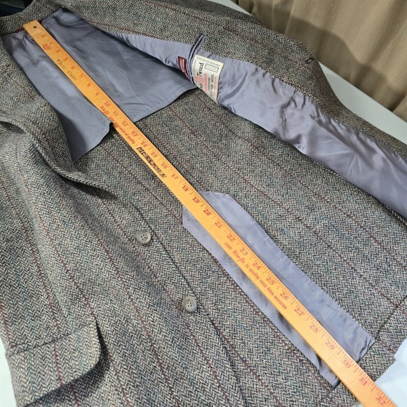 Jos A Bank Sport Coat Men 40L Harris Tweed Pure Scottish Wool Blazer Jacket READ - Picture 16 of 16